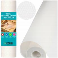 Neslystanti apsauginė stalčių kilimėlio juosta 500x50 pieno spalvos