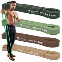 Guminės pasipriešinimo juostos POWER BAND, 4 vnt., treniruotėms