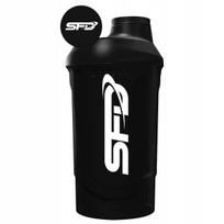 Baltyminis SFD Shaker Wave, 600 ml, juodas, sandarus
