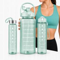 Gertuvės rinkinys su šiaudeliu sportui, 2 l, 900 ml, 300 ml, 3 vnt.