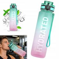 Sportinis gertuvė, 1000 ml, Tritan, su sandariu dangteliu ir matavimo skalė