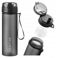 Gertuvė 500 ml Tritan sportinė, juoda, su sieteliu ir matuokle