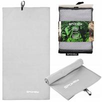 Greitai džiūstantis mikropluošto rankšluostis Spokey 50x120 cm, pilkas, sportui ir stovyklavimui