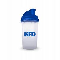 Plastikinis plaktuvė KFD, 700 ml, permatomas su mėlynu logotipu, su matavimo skalė