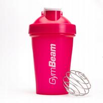 Gertuvė su plaktuvu GymBeam, 400 ml, rožinė