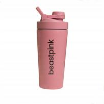 Plieninis kokteilių plaktuvas su termo maišytuvu BeastPink 650 ml, rožinis