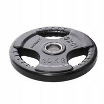 Svorio diskas UNDERFIT, gumuotas, 10 kg, ketaus, olimpinis