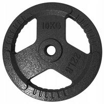 Lietinis svarmenų diskas 10 kg, 29 mm rankena, sporto salei