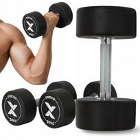 Lietinis hantelis su gumine danga XTREXO Pro 20 kg