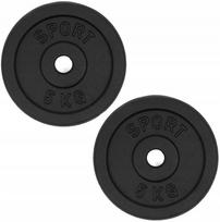 Lietiniai svarmenų diskai Effort, 2 x 5 kg, 28 mm, 10 kg komplektas hanteliams