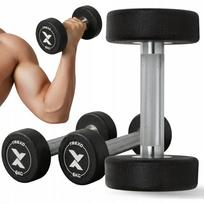 Hanteliai XTREXO Pro, 6 kg, guminiai, ketaus