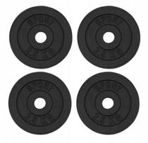 Ketaus svarmenų diskų rinkinys 4x2,5 kg, 28 mm