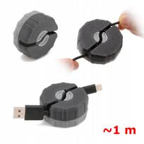 Ištraukiamas 1 m USB kabelio ir ausinių laikiklis