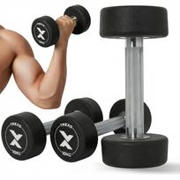 Lietinis hantelis su gumine danga XTREXO Pro 10 kg