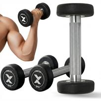Gumuota ketaus hantelis XTREXO Pro 2 kg, juodas
