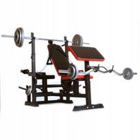 Reguliuojamas treniruočių suolas MULTI GYM su laikikliu bicepsų pratimams