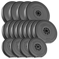 Svorio diskų rinkinys LOAD 90 kg (4x2,5 kg, 8x5 kg, 4x10 kg)