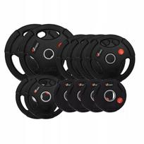 Svorio rinkinys PLATINUM FITNESS 100 kg, gumuoti, 50 mm, olimpiniai diskai