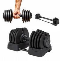 Reguliuojamų hantelių ir štangos rinkinys XTREXO Steel TRX-ABD40, 1–40 kg