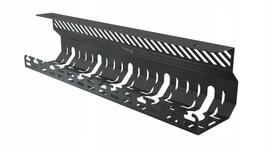 Laidų tvarkyklė po stalu, 50 cm, metalinė rankena, juoda