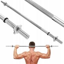 Svarstinio štanga GYMTEK, 120 cm, 28 mm, su sriegiu ir spaustukais