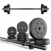 Svarmenų štanga su bituminiais svoriais 22 kg Trex Sport