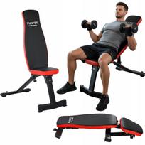 Reguliuojamas treniruočių suoliukas FUNFIT, 6 padėčių, sulankstomas