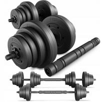 Reguliuojamų hantelių rinkinys Trex Sport, 2 x 20 kg (iš viso 40 kg), bituminiai