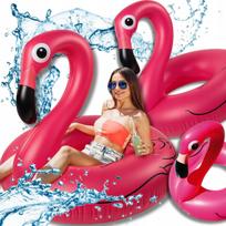 Pripučiamas flamingo ratas vandeniui, 120 cm, rožinis