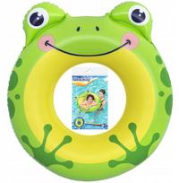 Pripučiamas plaukiojimo ratas Bestway Frog žalia varlė, skirtas baseinui