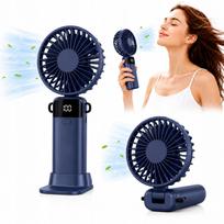 Nešiojamas mini stalo ventiliatorius, tylus, sulankstomas, 5 greičių, 2400mAh