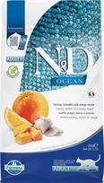 FARMINA N&D OCEAN - Herring Pumpkin&Orange ADULT sausas maistas katėms, 5 kg