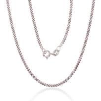 Sidabrinė grandinėlė Curb 2 mm , briaunų apdirbimas deimantu, 45, 5 g, Sidabras 925 praba, rodis (padengti)