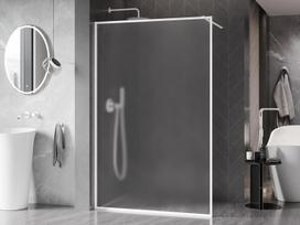 Mexen Kioto-XF dušo sienelė Walk-in su rėmeliu 110 x 202 cm, matinė 10 mm, balta - 800-110-104-20-30-X