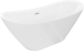 Mexen Lotos laisvai pastatoma vonia 180 x 75 cm, balta, matinio nikelio perpylimas - 52051807700-97, 180 x 75 cm