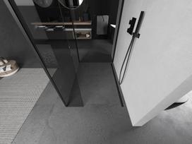 Mexen Kioto dušo sienelė Walk-in 90 x 80 x 40 cm, skaidri, juoda - 800-090-080-221-70-00-040