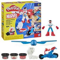 Kūrybinis rinkinys Hasbro Play-Doh Marvel Kapitonas Amerika (Captain America) Moto-Slicer G05555L0, 9 d.