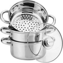 KingHoff KH-3316 garų puodų rinkinys, 18 cm, 2.5 L, 4 dalių