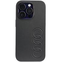Audi sintetinės odos dėklas iPhone 14 Pro - juodas