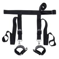 BDSM durų fiksavimo diržų sistema Sportsheets Edge Door Restraints, juoda