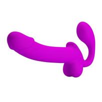 Silikoninis penis Kelpie Strap-on be dirželių su Squirt funkcija, Violetinė