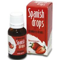 Libido lašai Eros Spanish Fly Strawberry Dreams, praturtinti vitaminais, 15 ml