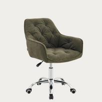 FUSSY krėslas – besisukantis, žalias krėslas su reguliuojamu aukščiu 57x61x80–90 cm