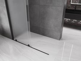 Mexen Velar slankiojanti dušo siena Walk-in 160 x 200 cm, matinė 8 mm, juoda - 871-160-000-33-70