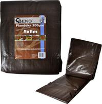 Geko rudas PE tentas, G70705, 200g/m2, 2x3m, aliuminio akys 1m atstumu, vandeniui atsparus, plaunamas, pelėsiui atsparus