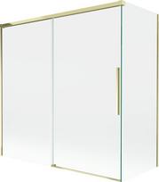 Mexen Rox dvigubas dušo ekranas, 2-stumdomos durys 160 + 80 x 150 cm, permatomas, auksinis - 8C9-160-080-50-00