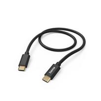 Hama Usb-c 2.0 laidas, 1.5m, juodas, lankstus silikoninis