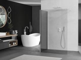 Mexen Kioto dušo sienelė Walk-in 110 x 90 cm, permatoma, balta - 800-110-212-20-00-090