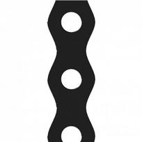 Montažinė perforuota juosta, 3m, 0.7x12mm, juoda