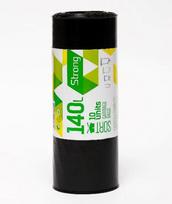 Šiukšlių maišas SORTEX,  juodas, 140 L, 35mk, SVASRX4770522838882